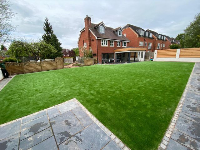 Easigrass Birmingham garden remodelling with artificial grass.